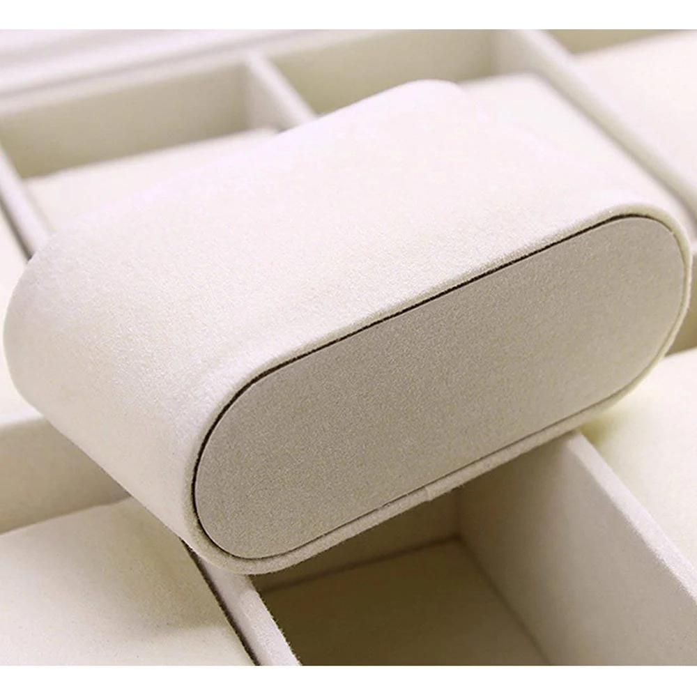 10 / 12 Grids PU Leather Watch Box Case Collector Holder Organizer For Clock Watches Jewelry Display Storage Boxes Glass Top D20