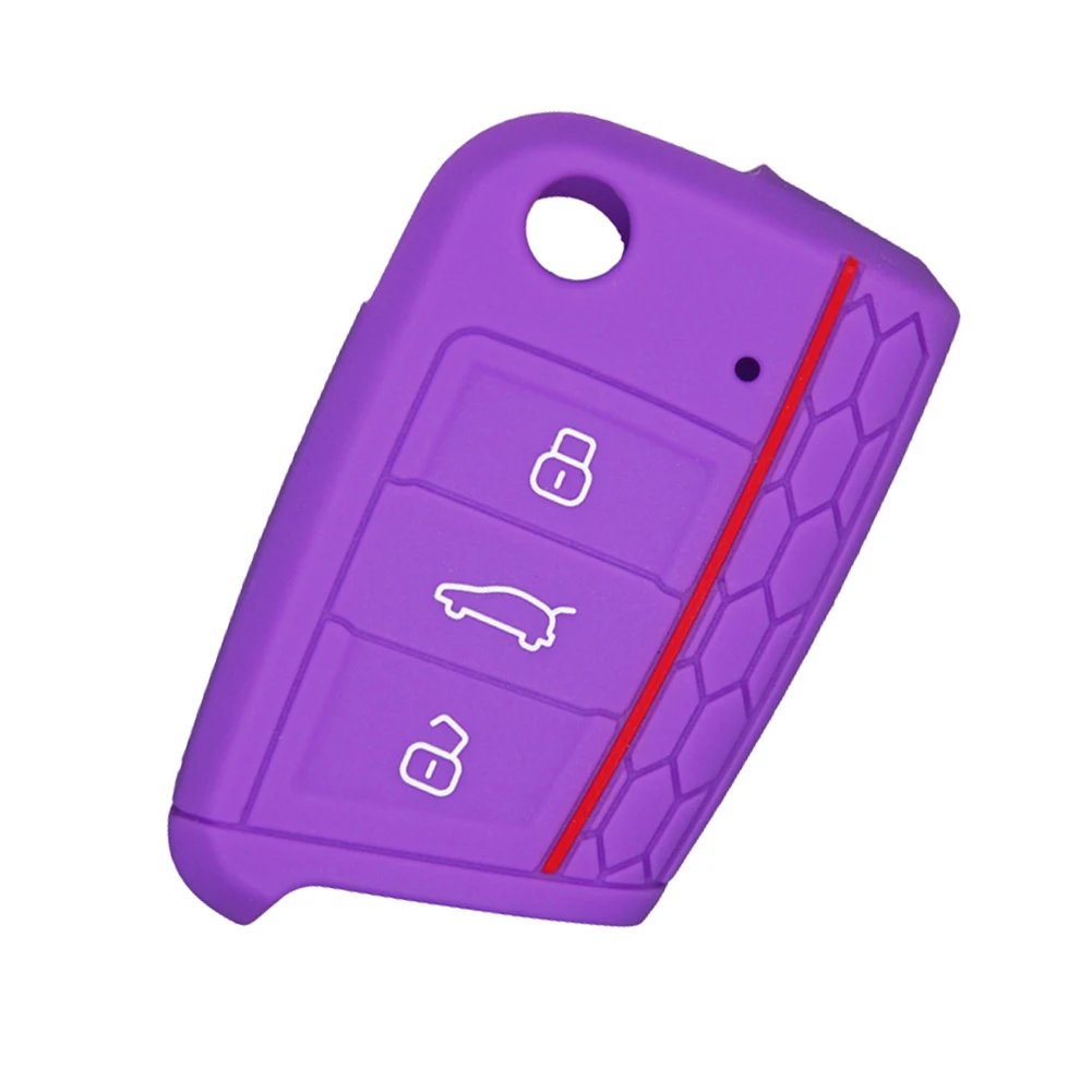 purple Стиль автомобильный чехол для ключей мужские и женские силиконовые чехлы для ключей для автомобиля модный удобный практичный, высококачественный чехол для ключей - Цвет: purple