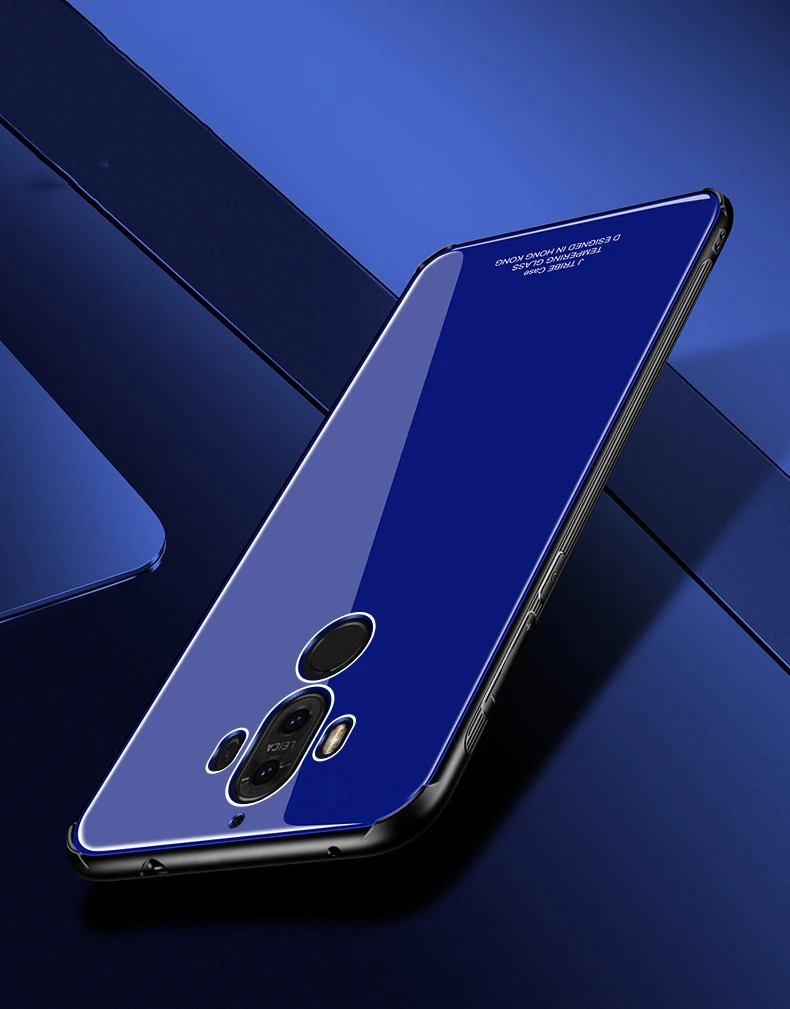 Makavo для Huawei Коврики 9 Pro Чехол роскошные закаленное Стекло задняя крышка Гибридный противоударный рукава жесткий Корпус для Huawei Коврики 9