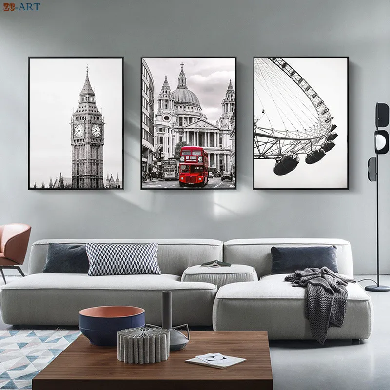 Современные настенные художественные картины Биг Бен Лондонский глаз