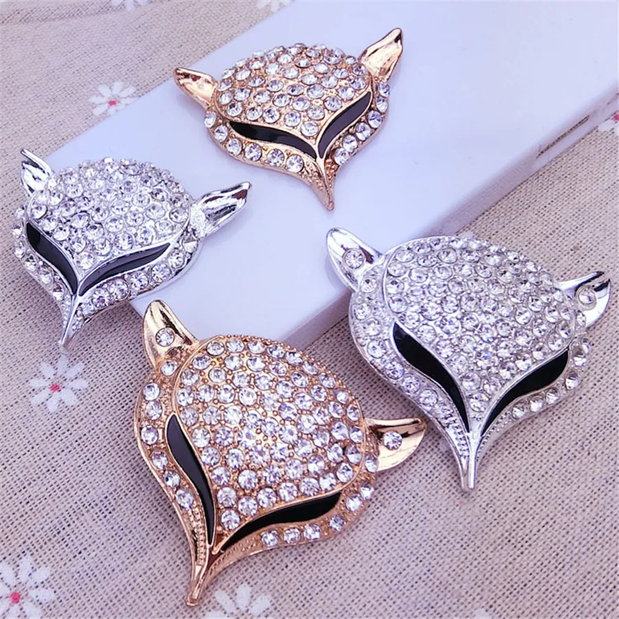 Pf фокс глава горный хрусталь аппликация flatback исправлений ремесел для телефона