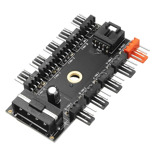 Регулятор скорости ступицы вентилятора 12V 10 Way 4pin чехол для компьютера с кабелем подключения PWM вентилятор процессора специальный интерфейс PWM