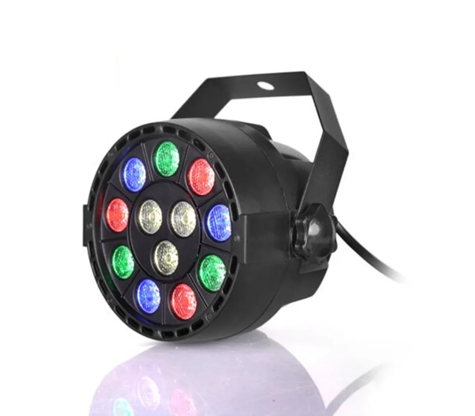 Мини LED Par light 12x3W RGBW/UV Light с DMX512 Master Slave Led плоский DJ оборудование Контроллер|led par
