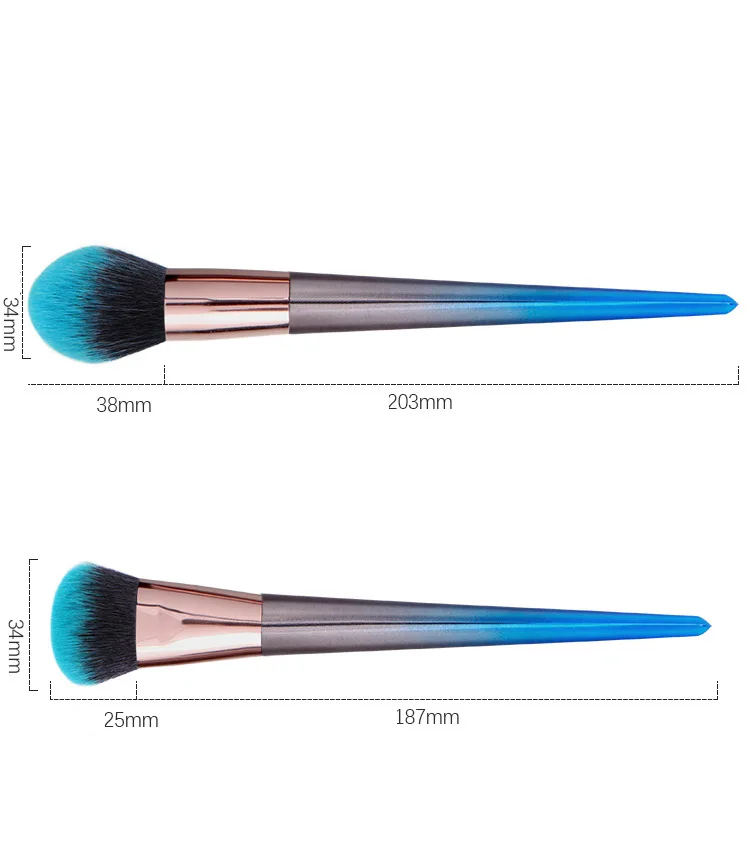 New Arrival 7PCS Gradient Color Handle Makeup Brushes Set Cosmetics Tools Make Up Brush Foundation Blusher Eye shadow Brush