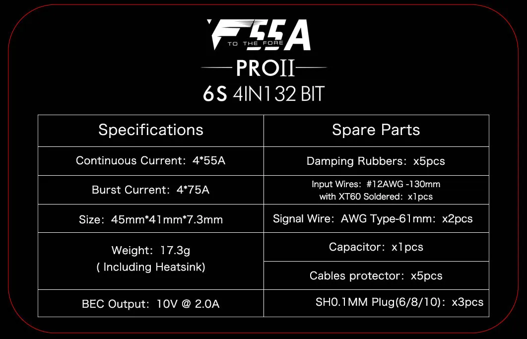 T-MOTOR Контроллер полета Tmotor F4 STM32F405RGT6 и F55A PRO II 6S 4 в 1 ESC BLHELI_32 для гоночного квадрокоптера FPV
