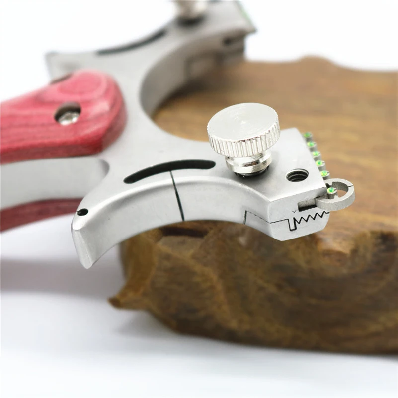 Рогатка из нержавеющей стали с плоской резиновой лентой и 5 рамками для охоты на