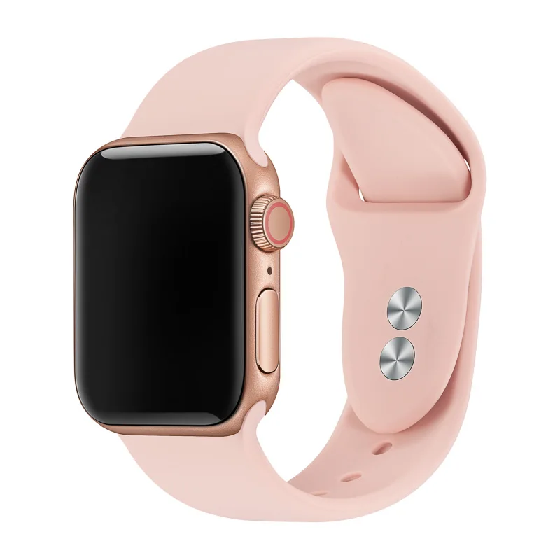 6 Браслет для Apple Watch 38 мм 40 мм 42 мм 44 мм с двойной пряжкой силиконовый Iwatch ремешок для Apple Watch серии 4,3, 2,1 81024 - Цвет ремешка: 6