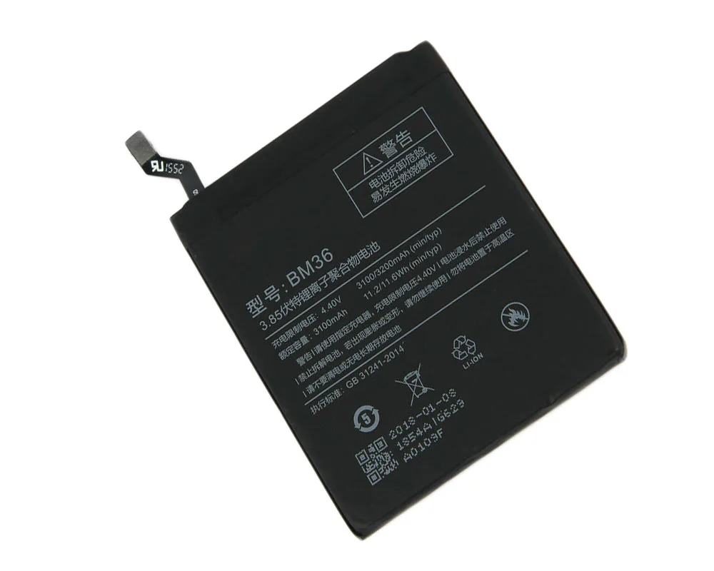 ISUNOO 5 шт./лот 3 85 В 3100 мАч BM36 мобильный телефон аккумулятор для Xiaomi 5S замена батареи