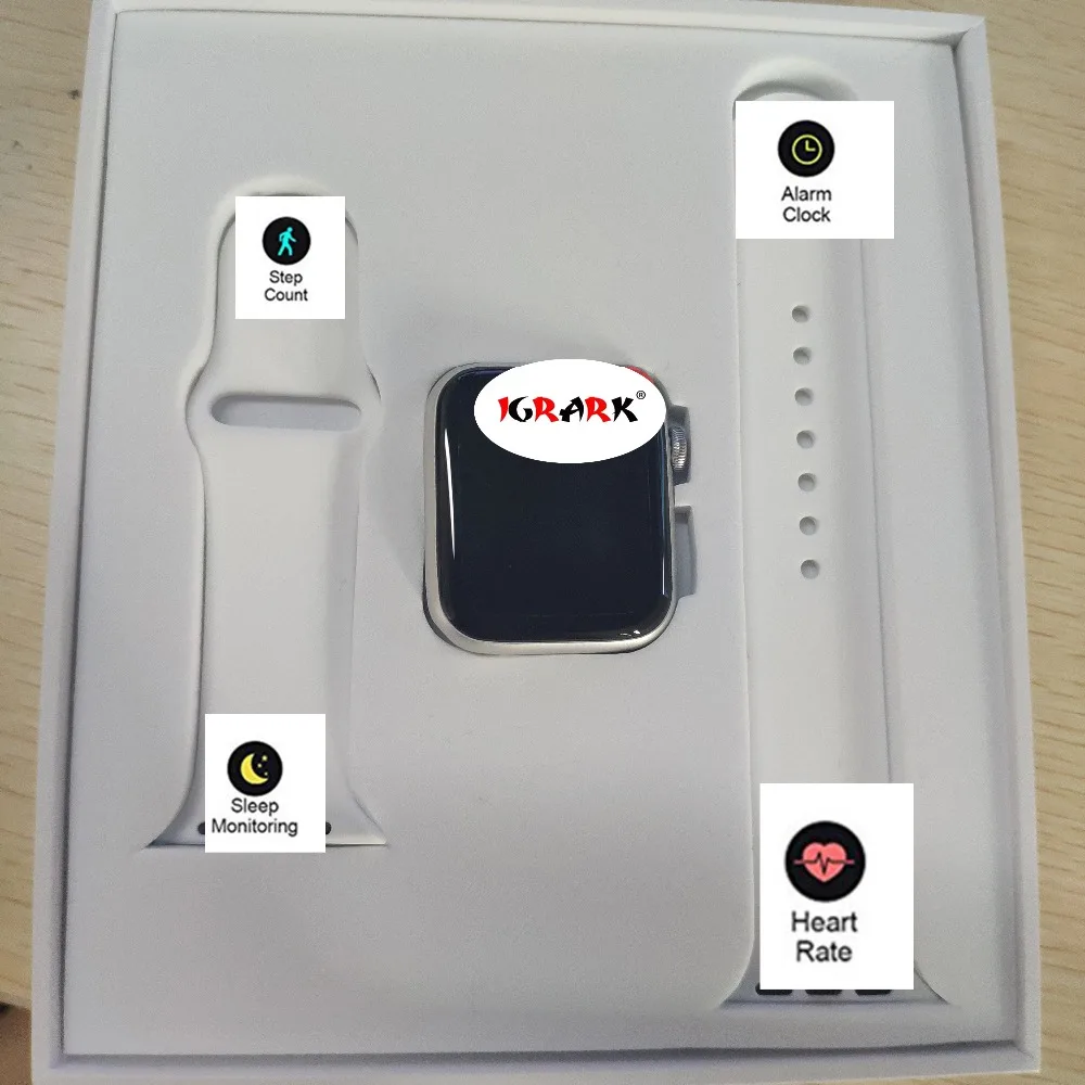 IGRARK IWO 8 44 мм часы 4 сердечного ритма чехол для смарт часов apple iPhone Xiaomi Android телефон 5