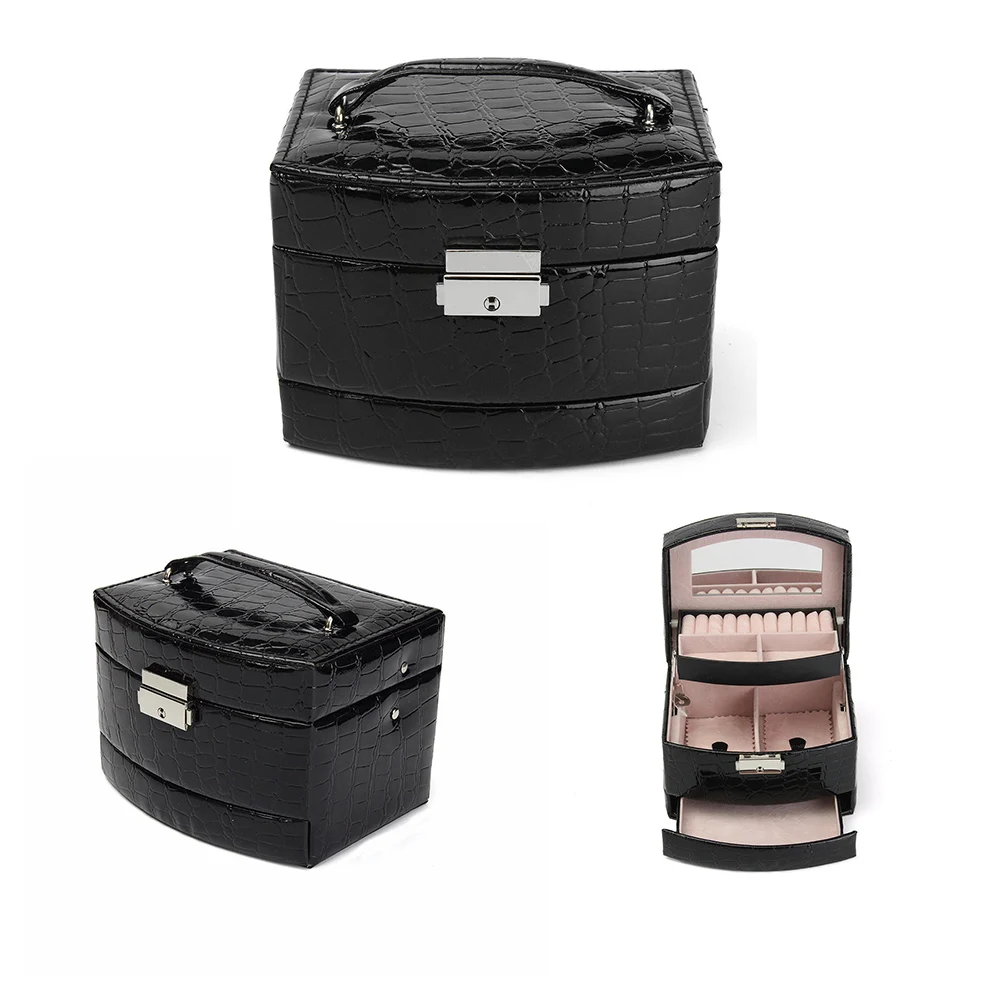 Новый мини путешествия украшение из искусственной кожи Box/ювелирные изделия