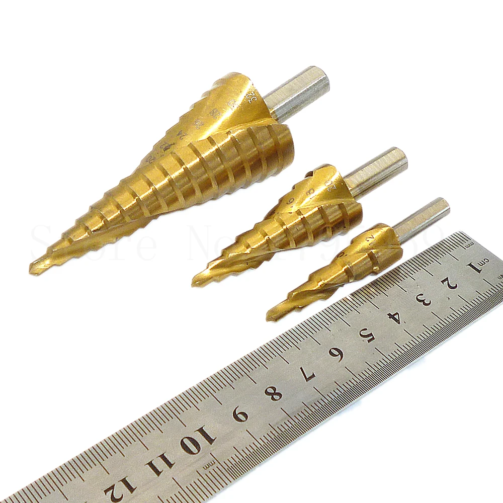 3 шт. ступенчатые сверла с титановым покрытием 4-32 мм 4-20 | Инструменты