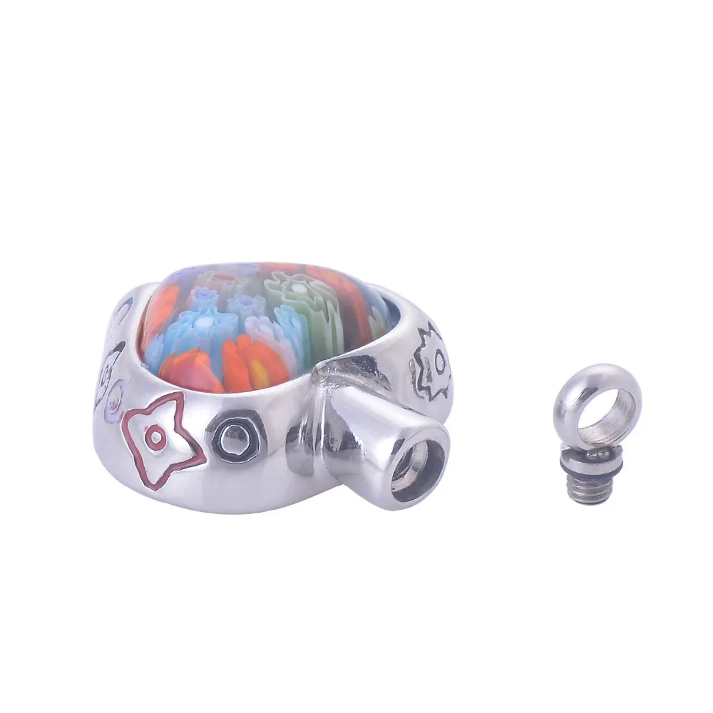 Богемная мемориальная Цветочная нашивка муранская Подвеска из стекла сердце