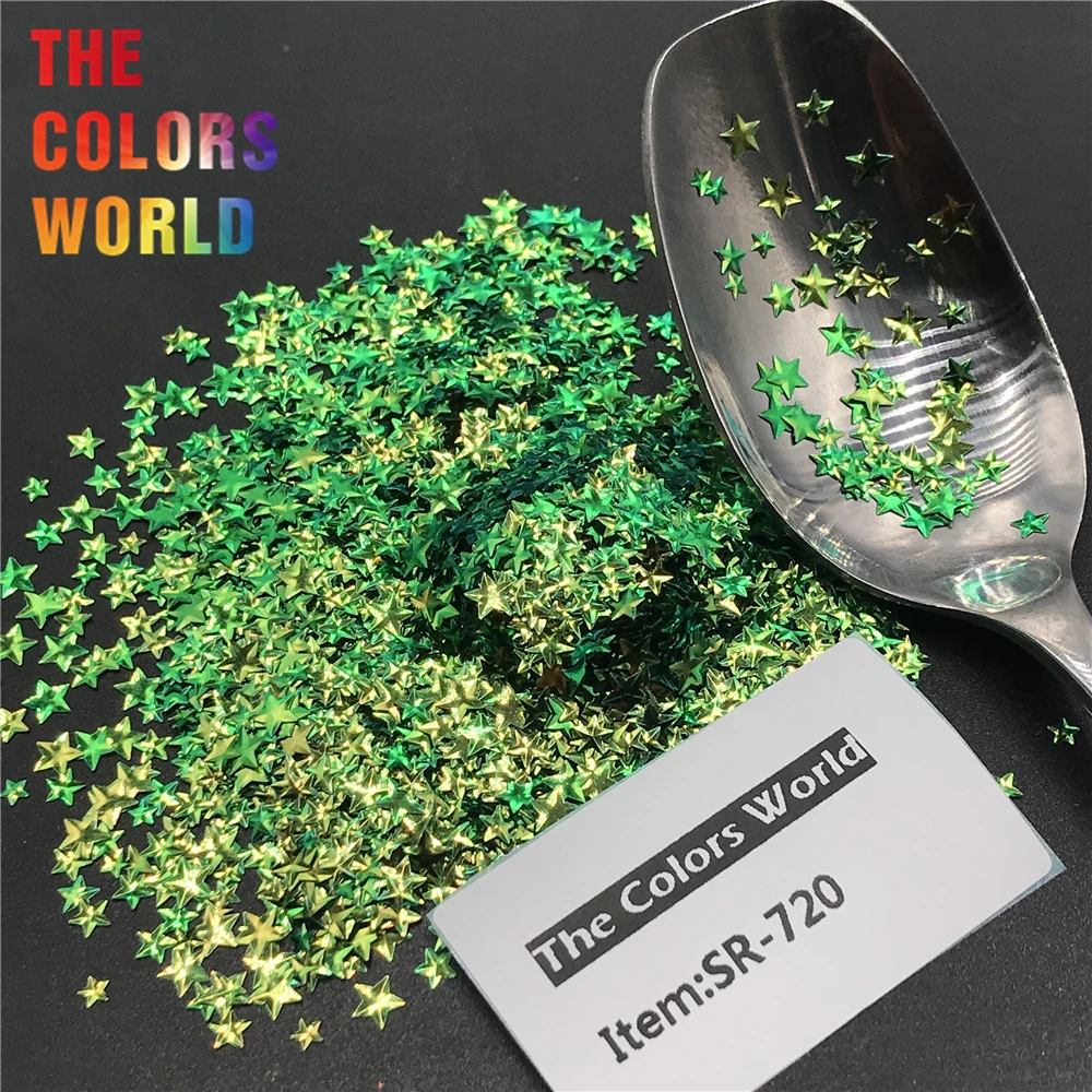 3D Звезда хамелеон стереоскопический блеск для ногтей украшение краска лица тату