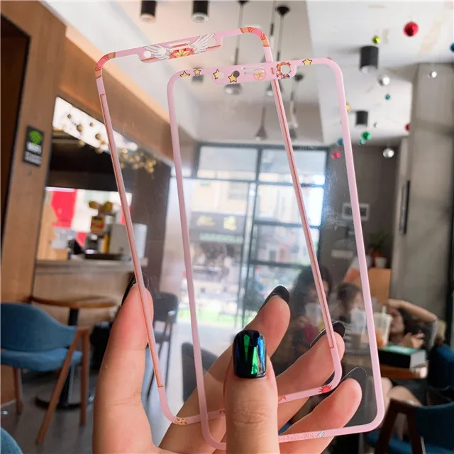 Cartoon Pattern For iPhone 6 6S 7 8 Plus X XS Max XR Screen Protector Tempered Glass Film+TPU Phone Cases | Мобильные телефоны и