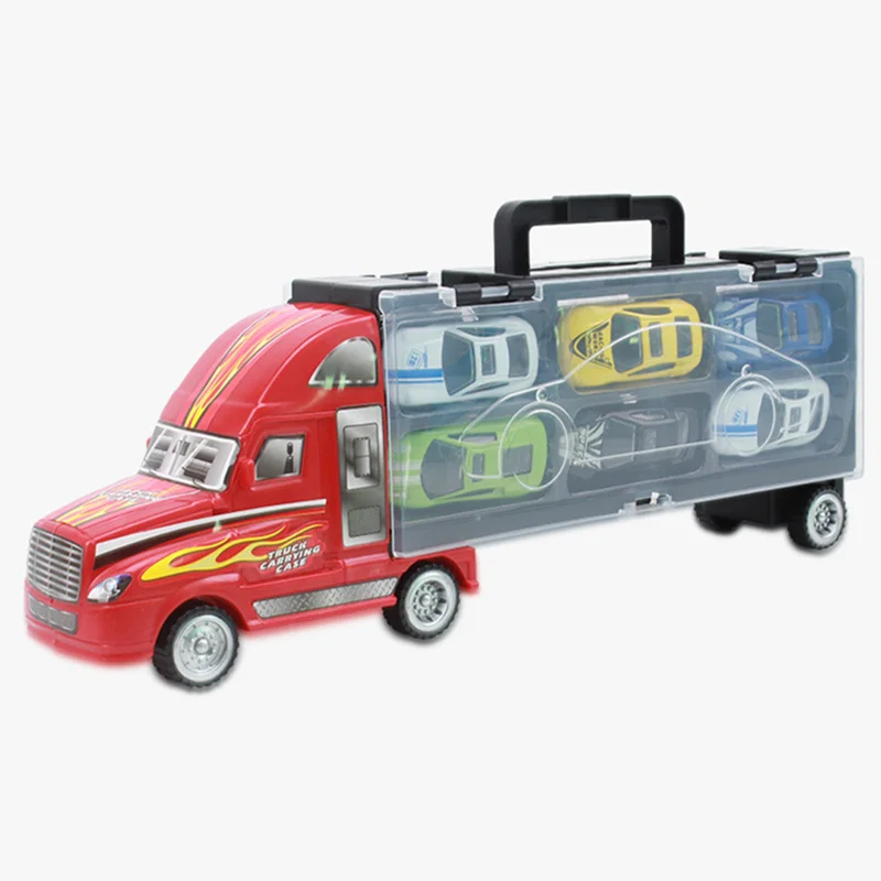 13 в 1 детский игрушечный гоночный автомобиль набор Diecasts образовательные 1:24 транспортные автомобили Перевозчик инженерные транспортные средства для мальчиков
