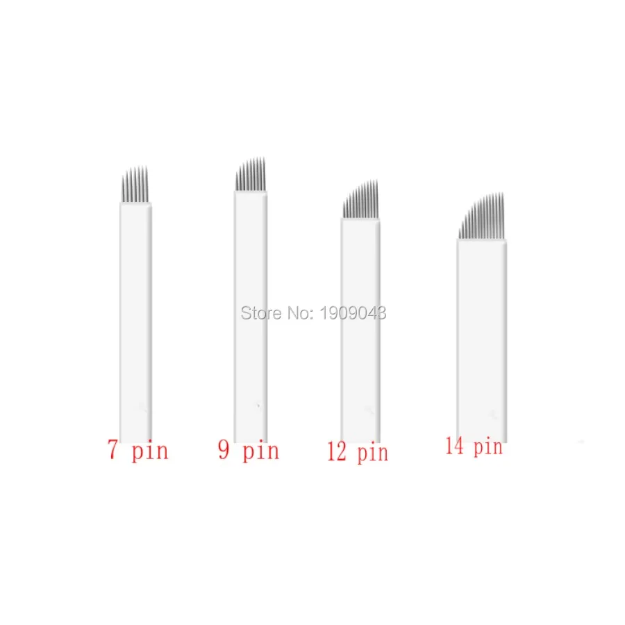 Перманентный макияж 100 шт./лот иглы для бровей микроблейдинг ручные конические