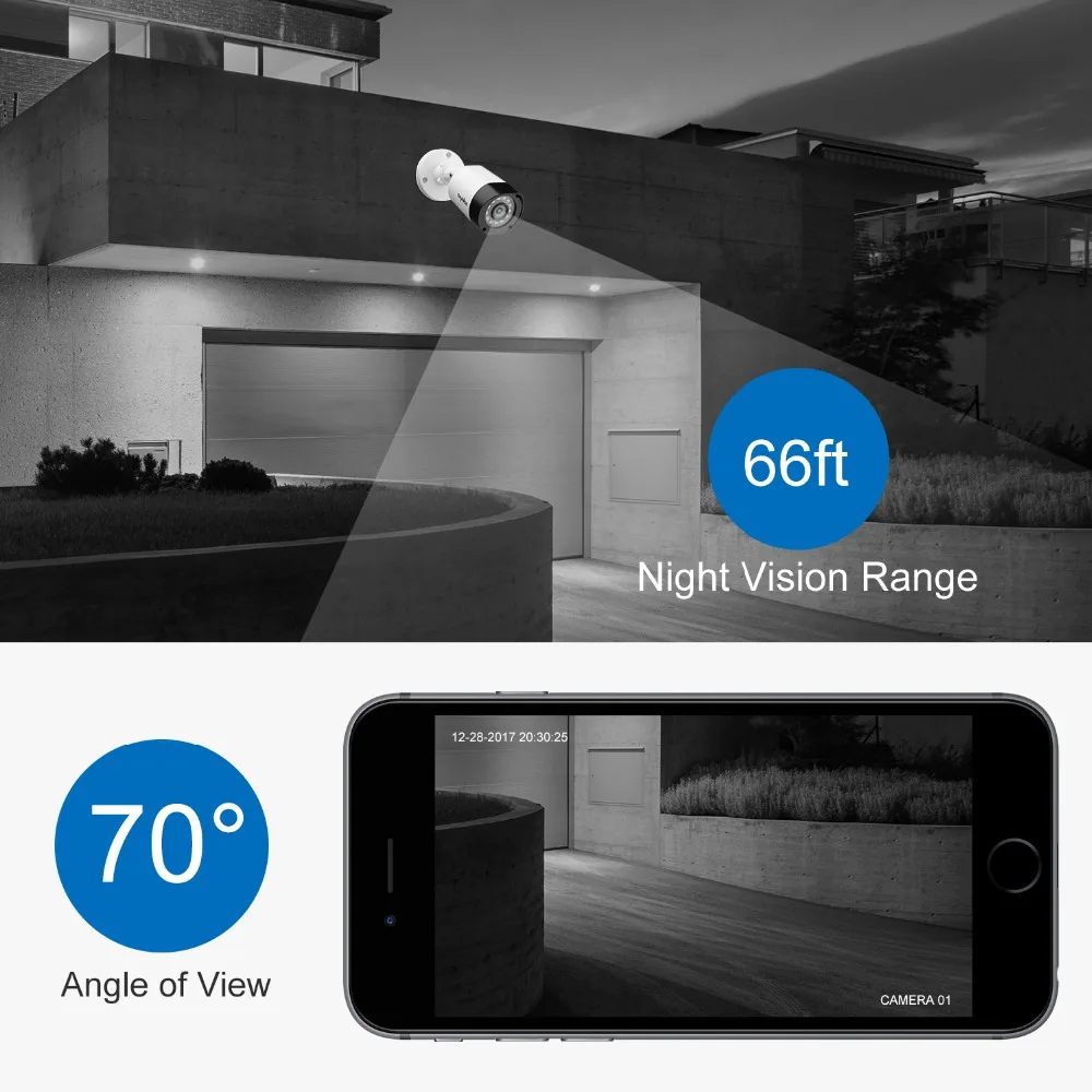 SANNCE 4CH CCTV система 720P HDMI AHD CCTV DVR 4 шт 1,0 МП уличная инфракрасная камера видеонаблюдения камера наблюдения комплект