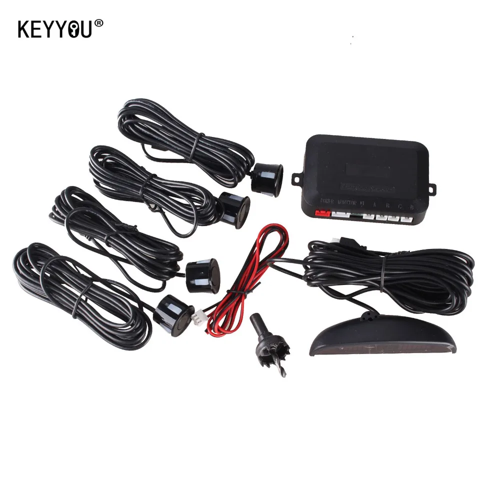 KEYYOU 1 комплект Автомобильный светодиодных датчиков парковки дисплей 4 датчика
