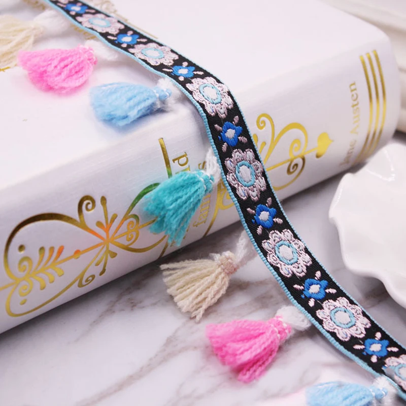 1 ярд/партия отделка бахромой ткань кисточки кружевом с кистями для украшения