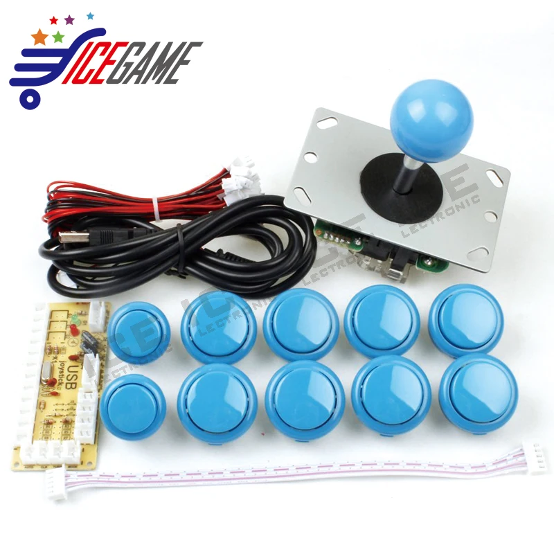 Аркада DIY комплект деталей для ПК и Raspberry Pi 1/2/3 с ретро пирог 5Pin джойстик 8x30 мм 2x24