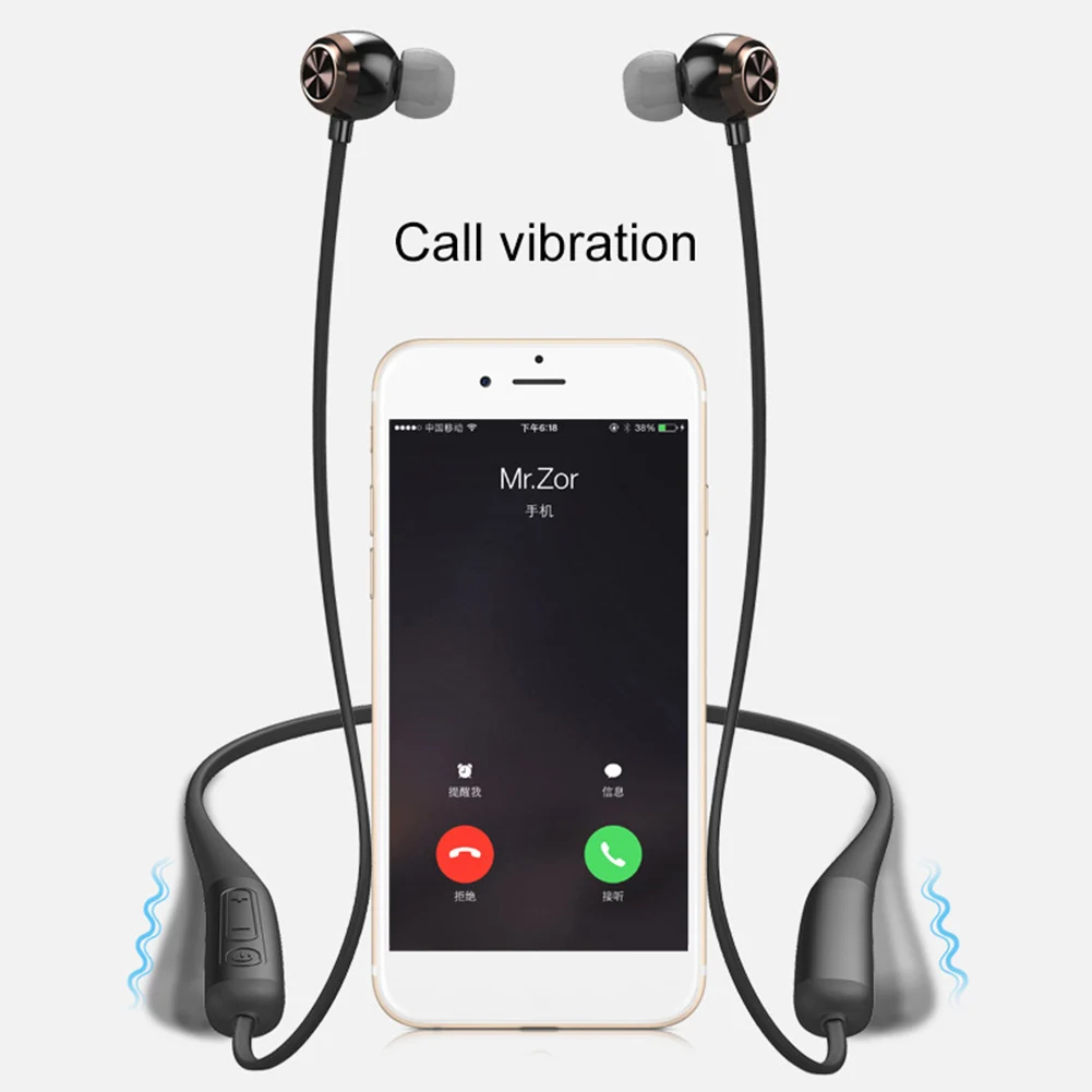 T8 силиконовые шейные наушники Bluetooth беспроводная Спортивная гарнитура силиконовые IPX7 водонепроницаемые супер наушники с микрофоном для iphone