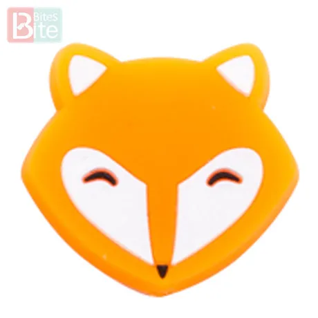Fox Orange Bite 5 шт. кролик силиконовые бусины пищевого качества силиконовые бусины-прорезыватели Детские Жевательные BPA бесплатно Товары для малышей Мини Кролик Детский Прорезыватель - Цвет: Fox Orange