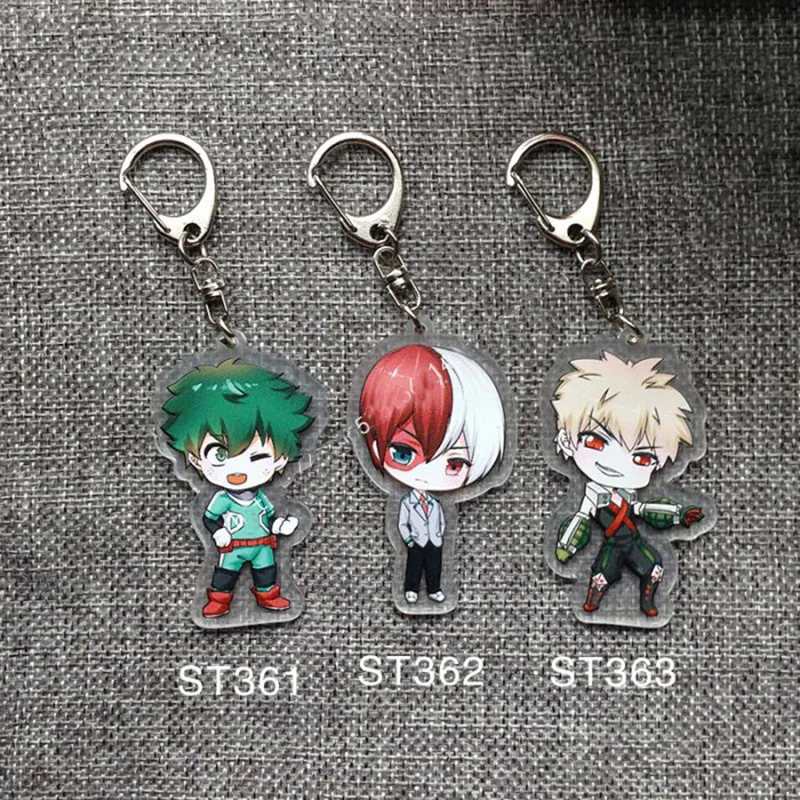 Аниме брелок Bokuno Hero Bakugou My Acdemic Katsuki Iida Izuku Midoriya Todoroki Portachiavi двойные Брелки