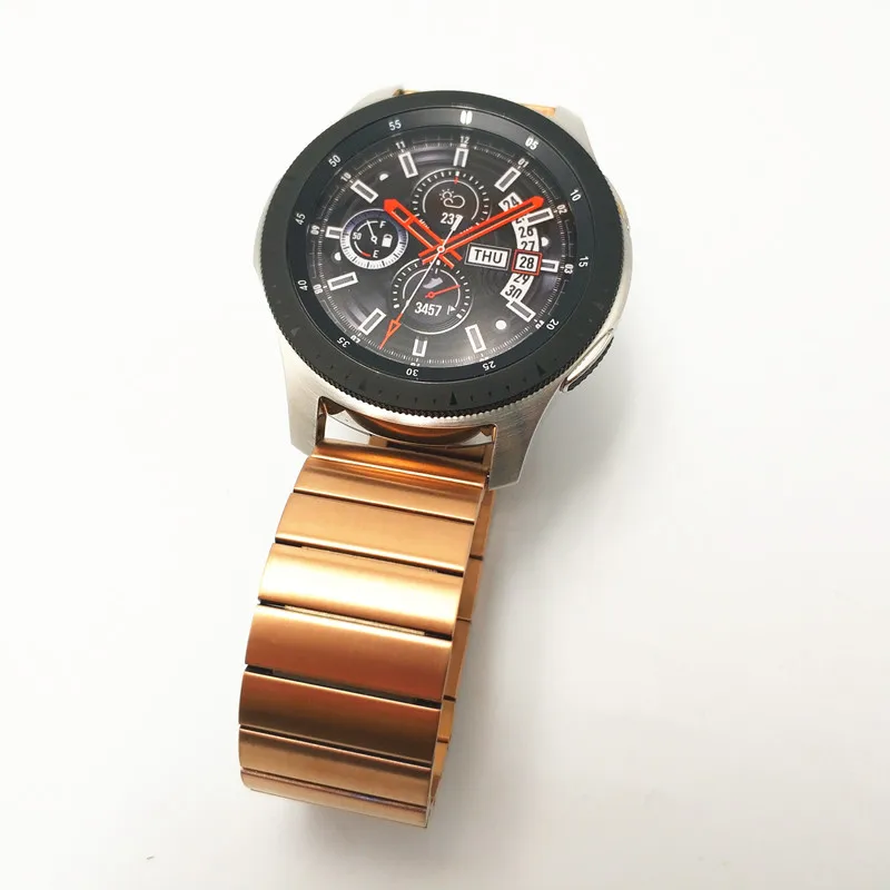 Ремешок для часов для samsung Galaxy Watch 46 мм ремешок из нержавеющей стали с ТПУ чехол для часов для samsung gear S3 наручный ремешок