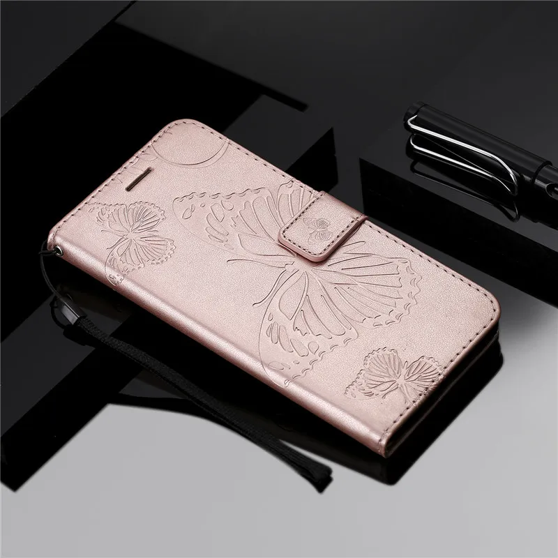 Бабочка кожаный флип чехол для huawei P8 P9 P10 P20 Lite Коврики, 8, 9, 10, Y6 II Y7 Y8 Pro honor 8 9 Lite/наслаждаться фотоаппаратов моментальной печати 7S 8