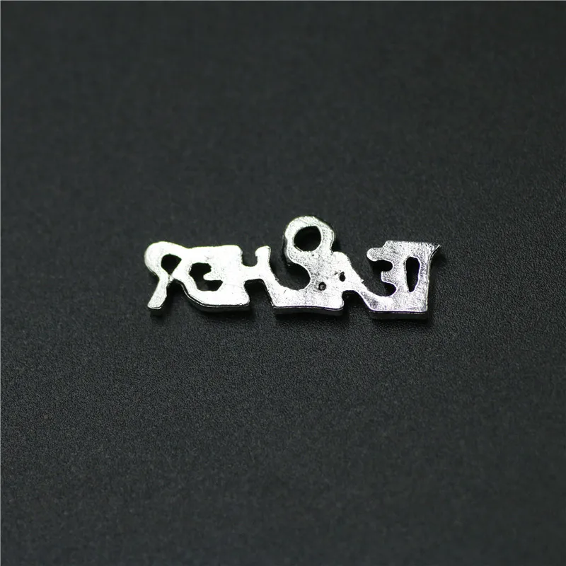 Высокое качество 10 шт./лот 9 мм * 26 Античная Посеребренная градация очаровательные