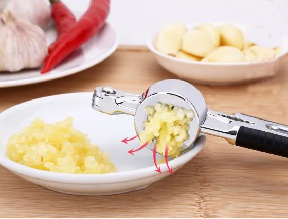Высококачественная Нержавеющая Хромовая пресс для чеснока дробилка легко