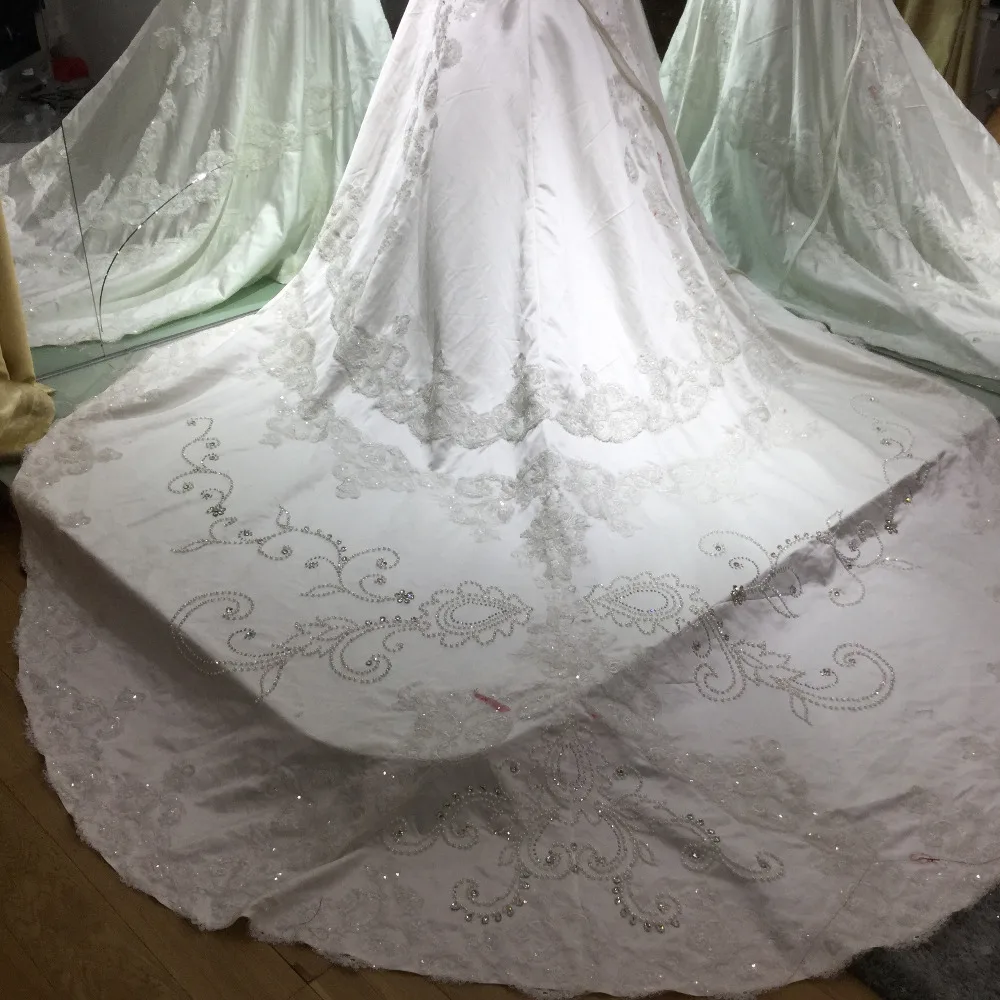 Vestido De Noiva 2017 Роскошная обувь с украшением в виде кристаллов Свадебные платья