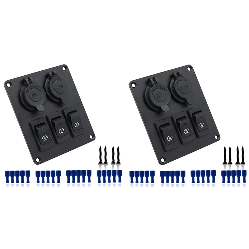 3 шт. автомобиль лодка морской Светодиодный светильник кулисный переключатель