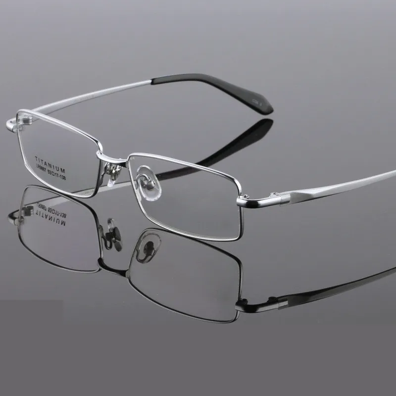 Мужские оправы для очков из чистого титана 2017 полуободковая оптическая оправа