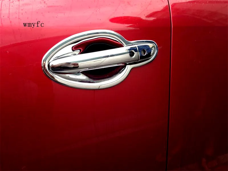 

For Mazda CX-5 CX5 2012 2013 2014 2015 2016 Smart Key Chrome Side Door Handle Cover Catch Trim Molding Garnish Overlay 8pcs