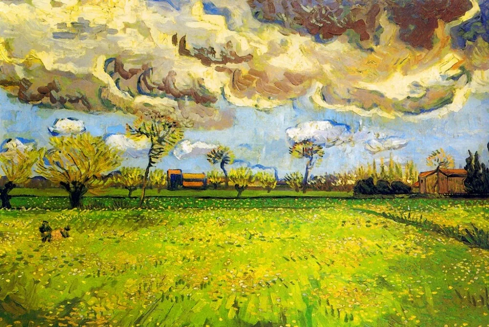 Картина Ван Гога Stormy sky ручная работа рукоделие вышивка сделай сам DMC наборы