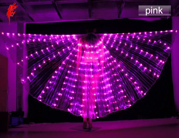 Женские открытые крылья для танца живота со светодиодной подсветкой на 360
