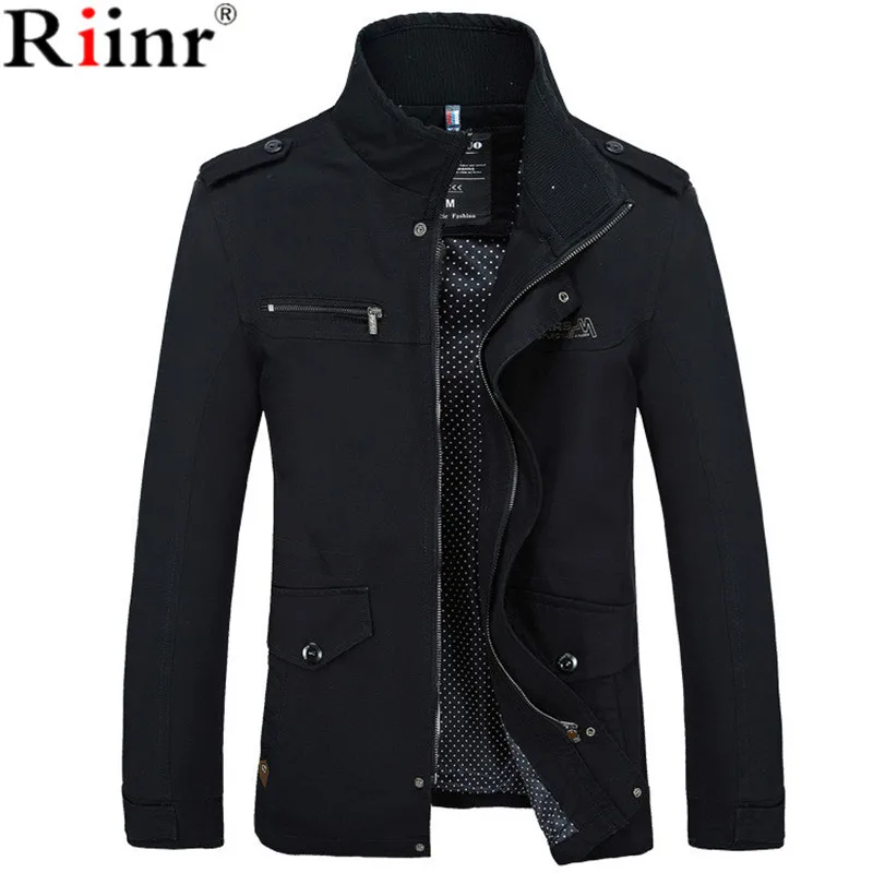 Riinr Новое поступление мужская куртка Slim Fit высокое качество Мужская осенняя