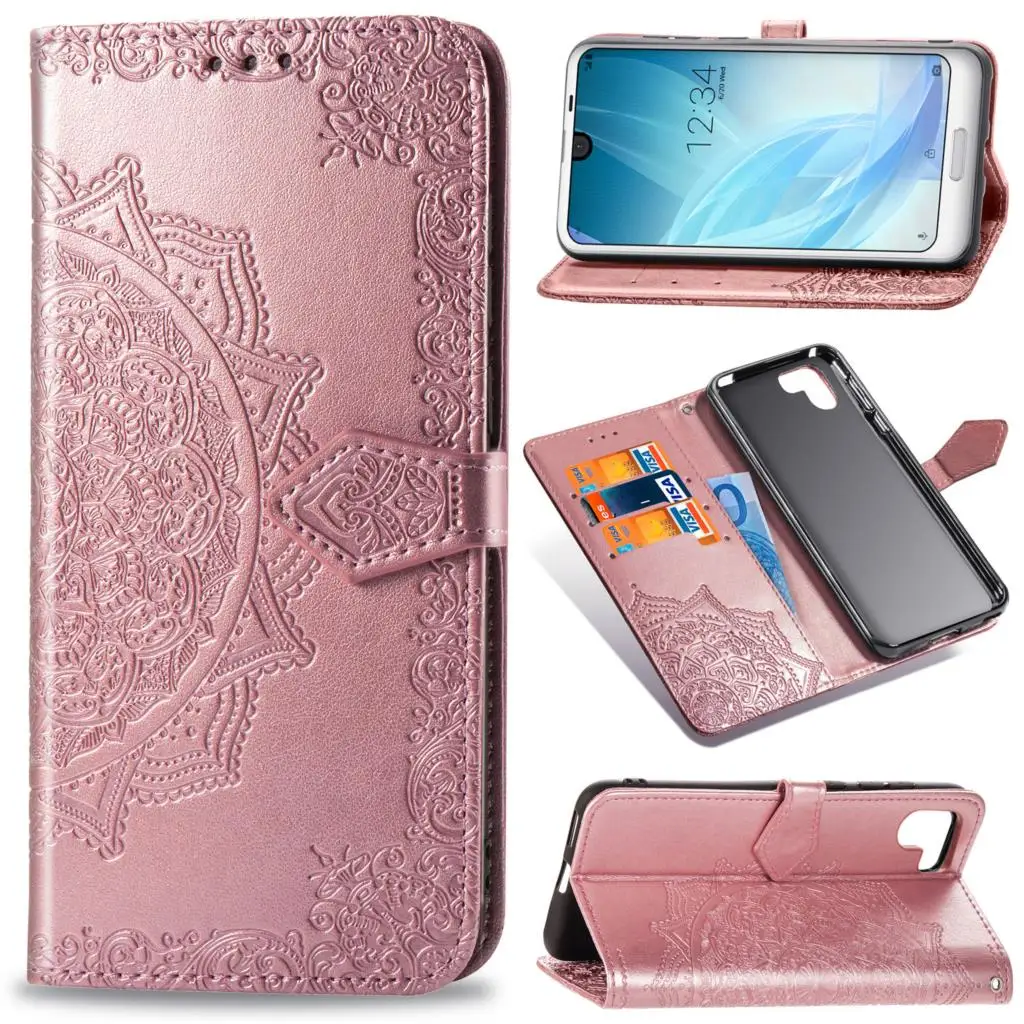 Чехол для Sharp Aquos R2 кожаный чехол книжка с тисненым принтом телефона силиконовый