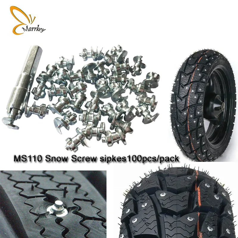 Marrkey 100 шт. зимние шипы MS110 для снежных шин шины колес цепи снега мотоцикла