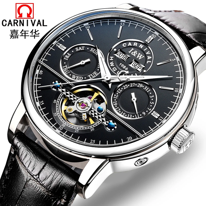 

Switzerland Carnival Top Brand Luxury Mens Watches Multi-function Dial Watch Men Sapphire reloj hombre Luminous Clock C8724G-6