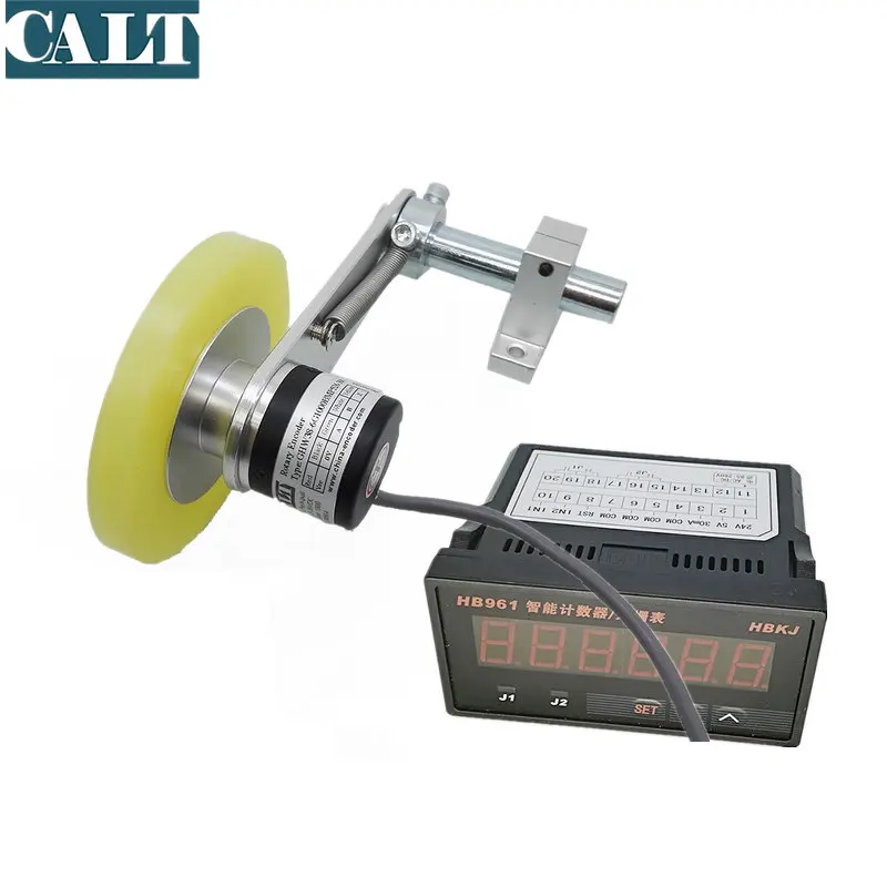 CALT length measuring counter meter with 6 digit indicator Wheel encoder draw wire displacement sensor lk 90s length counter meter digital length gauge wheel type length encoder with accuracy 0 01m