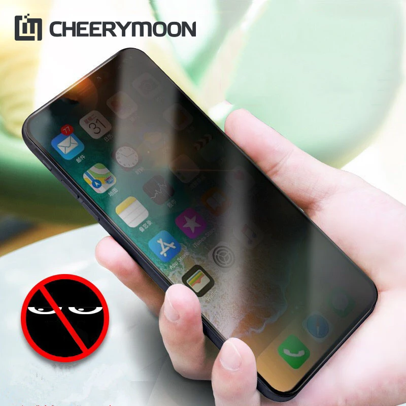 

CHEERYMOON Full Cover Secret-proof Glasss For Samsung Galaxy A8 A6 2018 J2 Pro J4 J6 Anti-Peeping Screen Protector Privacy Film