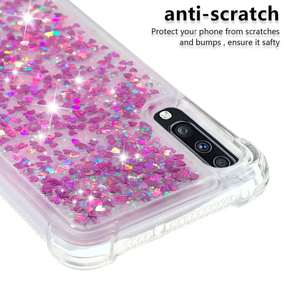 Soft Fashion Love Heart Quicksand Liquid Silicone Phone Case for Google Pixel 3 Google Pixel 3a XL Air Cushion Corner Shockproof