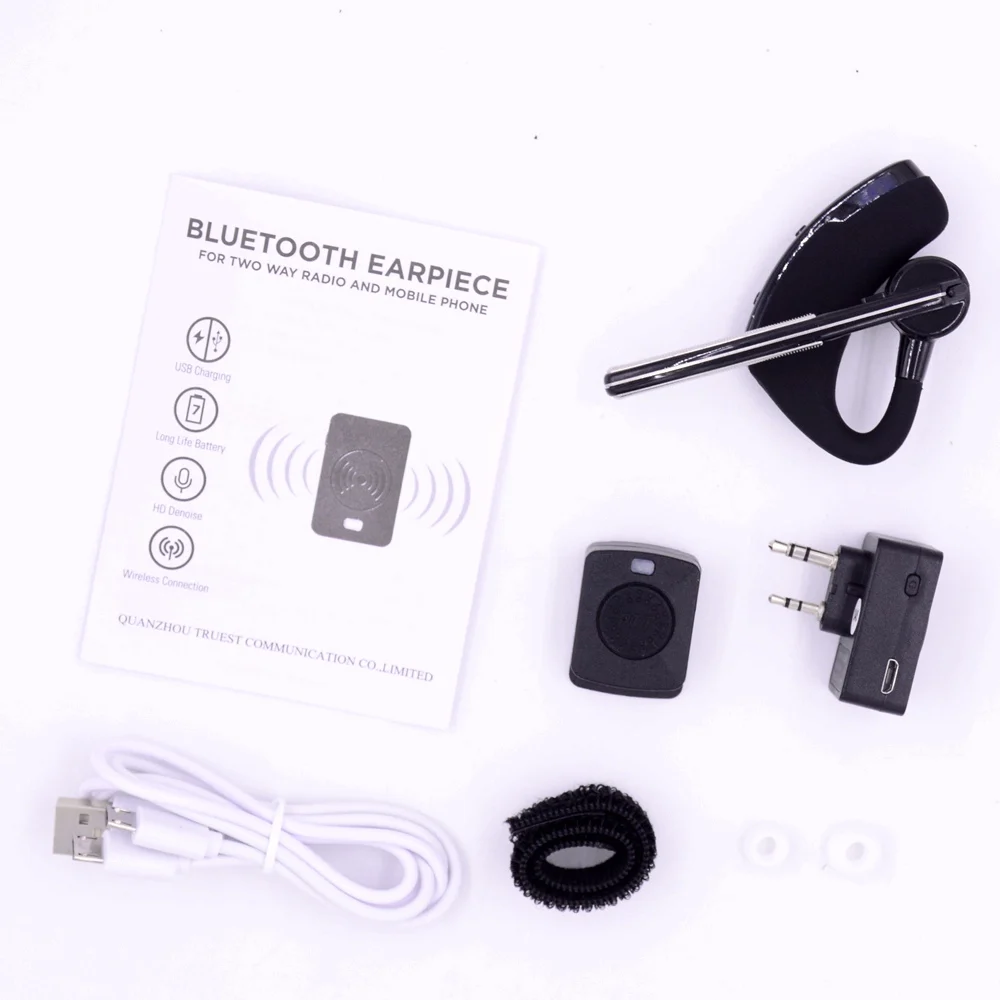Беспроводная Bluetooth гарнитура Transeciver с кнопкой PTT для Motorola KENWOOD TYT BAOFENG ham