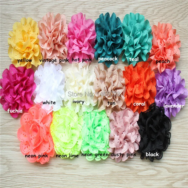30 шт./лот аксессуары для волос 3 ''шифоновые люверсы цветы повязки шифоновые