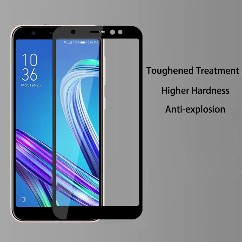 Стекло ZB555KL с полным покрытием для ASUA Zenfone Max M1 закаленное стекло защита экрана Для