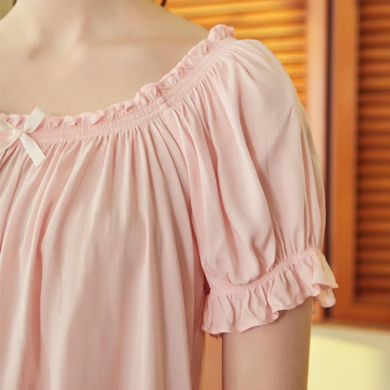 

Summer New Slash Neck Pajamas 100% Cotton Thin Short Sleeves Sleepwear Court Style Loungewear Women Pijamas Shorts Home Clothes