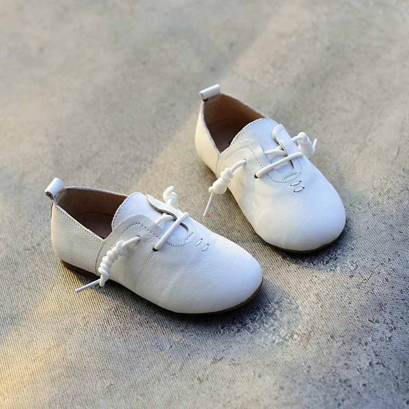 Genuine leather Boys Sneakers Girls suede lace-up Kids Oxford Shoes Children casual shoes Size 23-35 | Детская одежда и обувь