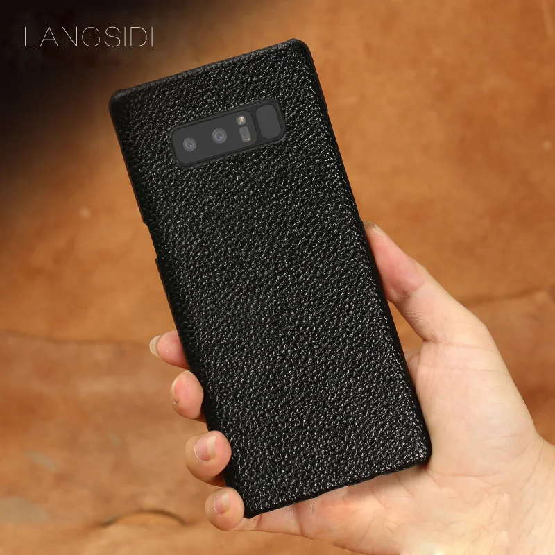Защитный чехол из натуральной кожи с текстурой личи для samsung S10 plus S9 S8 note 10Pro 9 8, деловой чехол для телефона samsung A70 A50